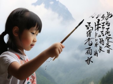 三年级学生山行书法作品意境解读