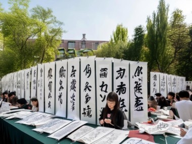 翰墨飘香满溢校园——大学书法作品展开幕式