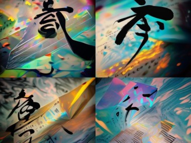 翰墨生辉，动态折纸中的书法艺术魅力