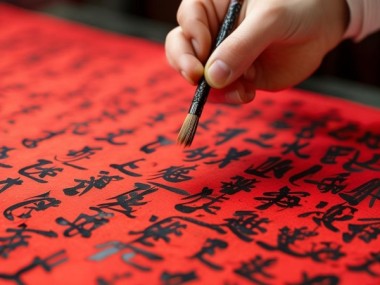红色A4生活书法纸，探索大学生书法艺术的传承与创新新篇章