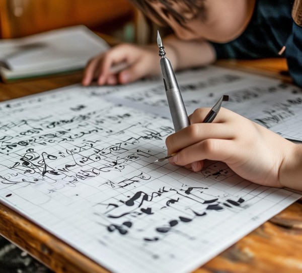 小学生硬笔书法艺术之旅，钢笔与方格纸的A3A4探索,小学生硬笔书法艺术之旅，钢笔与方格纸的A3A4探索,书法,第1张