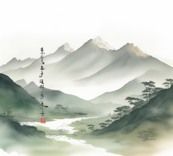 山川黛色青，全诗行书法的艺术韵味与意境解析,山川黛色青，全诗行书法的艺术韵味与意境解析,书法,第1张